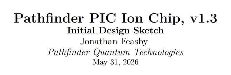 Pathfinder PIC ion chip design